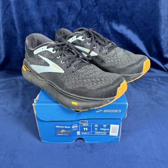 Men's Size 11 - Brooks Ghost Max Black Blue Lightly Worn 0593 - Picture 2 of 6